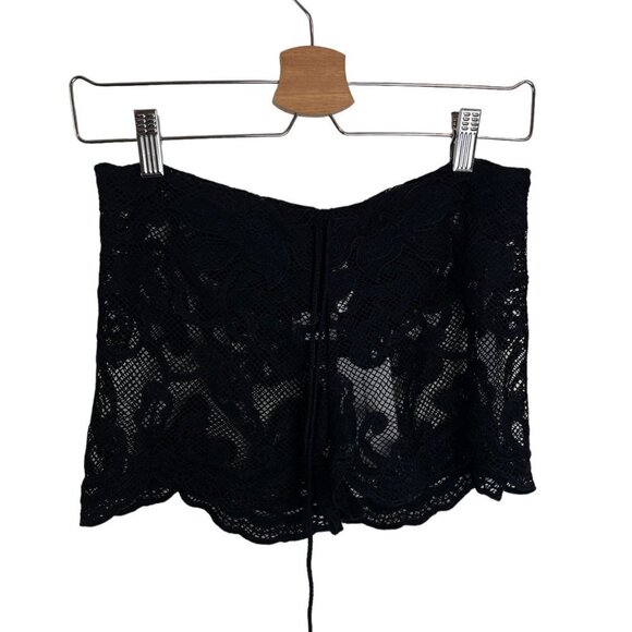 NWT Rat & Boa Nolita Crochet Lace Drawstring Shorts Micro Black Size S - Picture 3 of 10